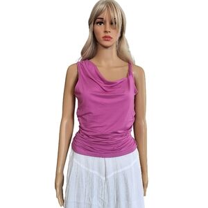 INC International Concepts Fuchsia Drape Neck Camisole Top Size S NWT